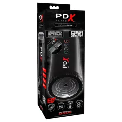 PDX Moto Blower - masturbatore aspirante e vibrante (nero)