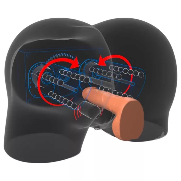 PDX Elite Milk Me Silly - Masturbatore vibrante torso (naturale)