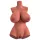 PDX Plus Perfect 10 - masturbatore torso realistico - pelle scura