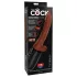 King Cock Plus 7,5 - dildo vibrante realistico con testicoli - marrone