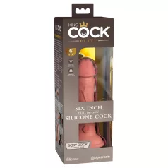   King Cock Elite 6 - dildo realistico con ventosa 15cm - color carne