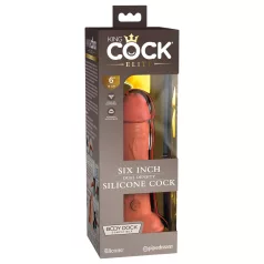   King Cock Elite 6 - dildo realistico con ventosa - 15 cm - colore scuro