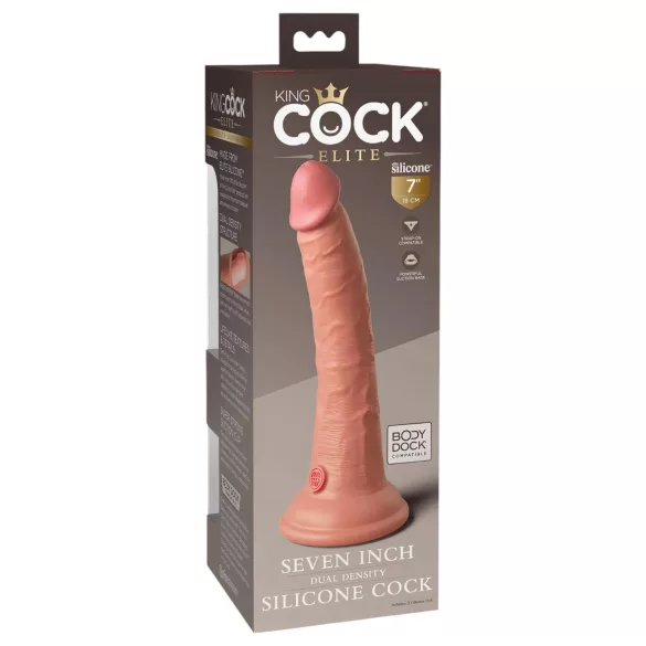 King Cock Elite - dildo realistico con ventosa 18cm - colore naturale