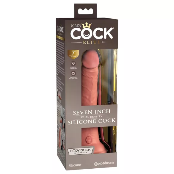 King Cock Elite - dildo realistico con ventosa 18cm - colore naturale