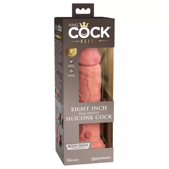King Cock Elite 8 - dildo realistico con ventosa 20cm - colore naturale