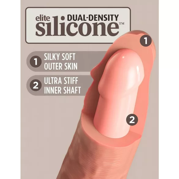 King Cock Elite 8 - dildo realistico con ventosa 20cm - colore naturale
