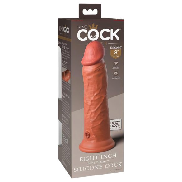 King Cock Elite 8 - dildo realistico con ventosa 20cm - colore scuro