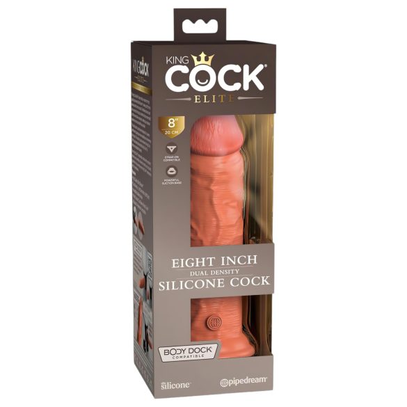 King Cock Elite 8 - dildo realistico con ventosa 20cm - colore scuro
