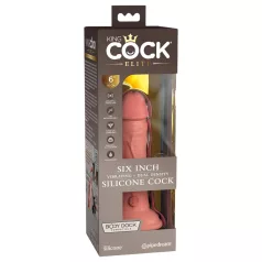 King Cock Elite 6 - vibratore realistico 15 cm - pelle scura