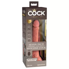   King Cock Elite 7 - vibratore con telecomando ventosa 18cm - color carne