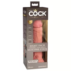   King Cock Elite 8 - vibratore realistico con ventosa - 20 cm - color carne