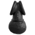 King Cock Crown Jewels - anello fallico vibrante (nero)