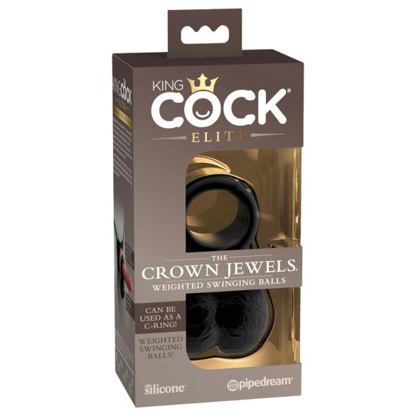 King Cock Elite Crown Jewels - Accessori Premium per Dildo (Nero)