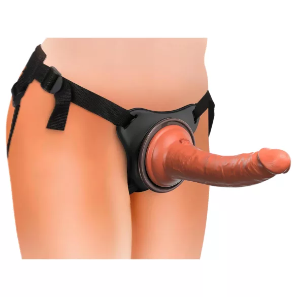 King Cock Elite Comfy - dildo indossabile con imbrago - pelle scura