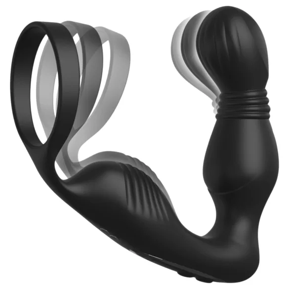 Anal Fantasy Elite - vibratore prostatico con anello per pene (nero)