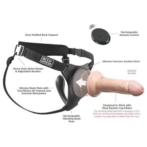 Body Dock - dildo con cintura - compatibile G-spot Pro e Silexd 7 - silicone