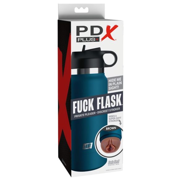 Fuck Flask Private Pleaser - masturbatore vaginale - silicone blu-marrone