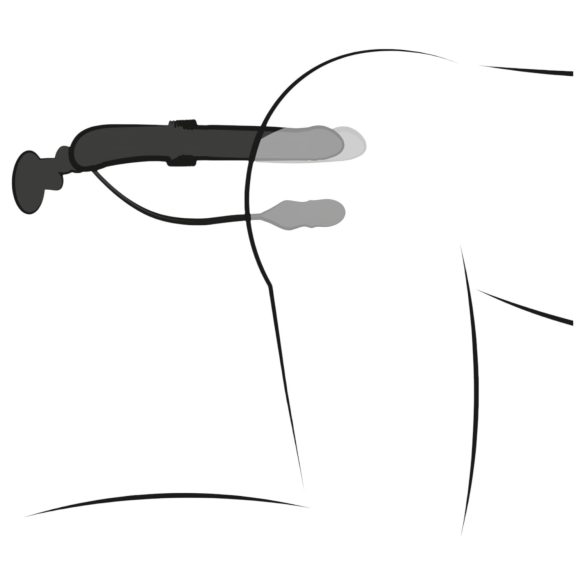 Fetish - vibratore spingente - nero