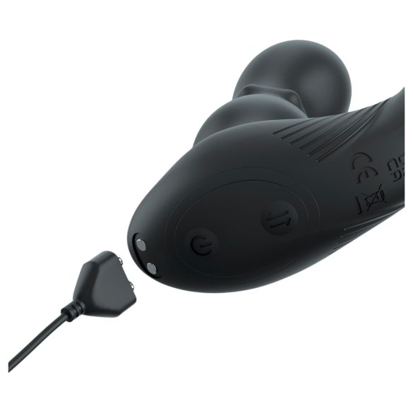 Anal Fantasy Ass-Gasm - vibratore anale rotante con anello per pene - nero