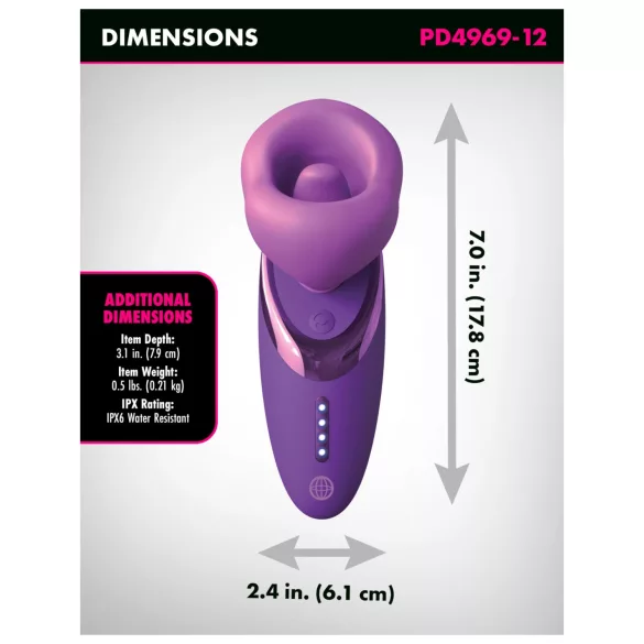 Fantasy For Her - vibratore succhia clitoride - silicone viola