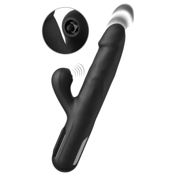 Fetish - vibratore spingente a 3 motori (nero)