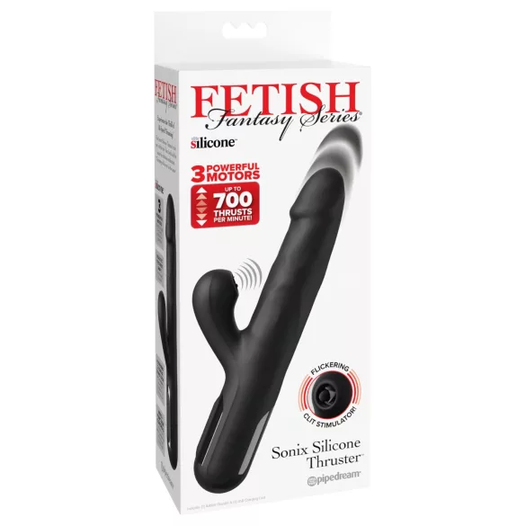 Fetish - vibratore spingente a 3 motori (nero)
