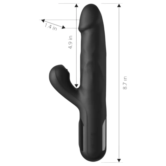 Fetish - vibratore spingente a 3 motori (nero)