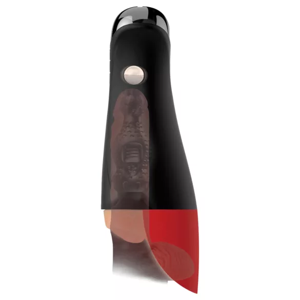 PDX Elite Fuck-O-Mat Pro XL - masturbatore vibrante con aspirazione - nero