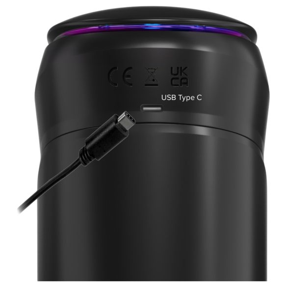 PDX Elite Moto-Bator Pro - masturbatore automatico riscaldato con perle - nero