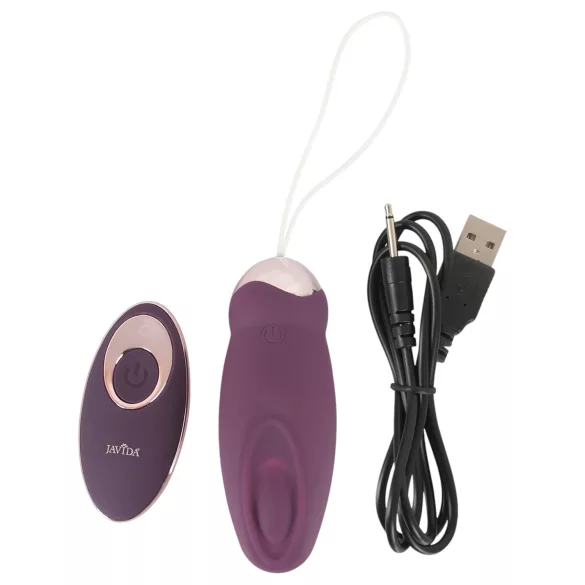 Javida - ovetto vibrante telecomandato a impulsi - silicone viola