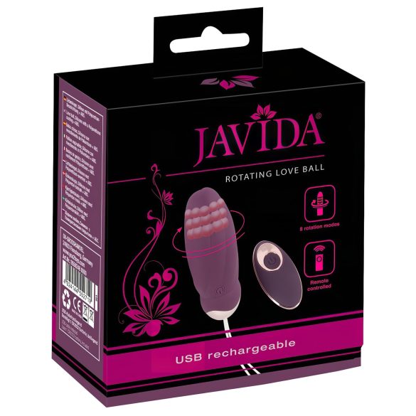 Javida - vibratore vaginale rotante con perle - telecomando - viola