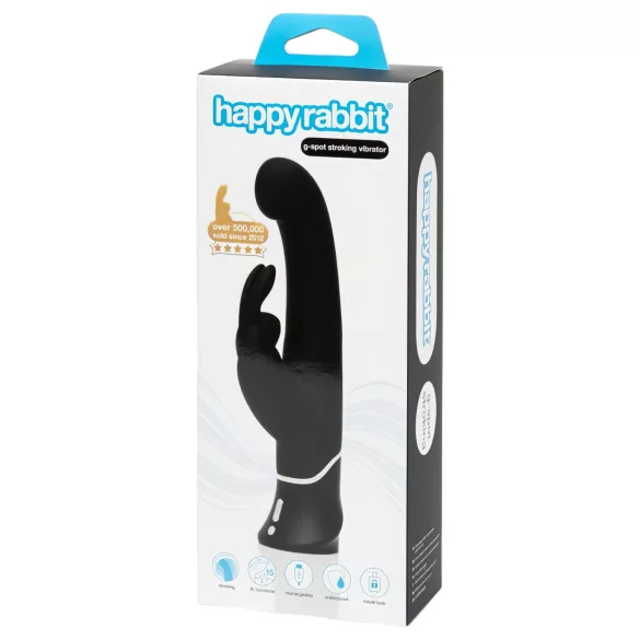 Happyrabbit - vibratore rabbit punto G ricaricabile stimolatore clitoride nero