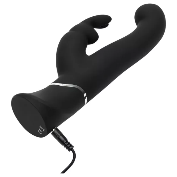 Happyrabbit - vibratore rabbit punto G ricaricabile stimolatore clitoride nero