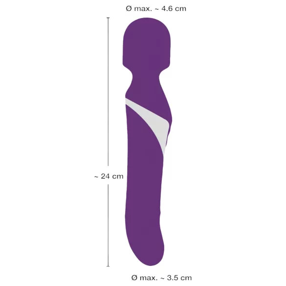 Javida Wand & Pearl - vibratore massaggiante 2in1 - silicone viola