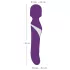Javida Wand & Pearl - vibratore massaggiante 2in1 - silicone viola