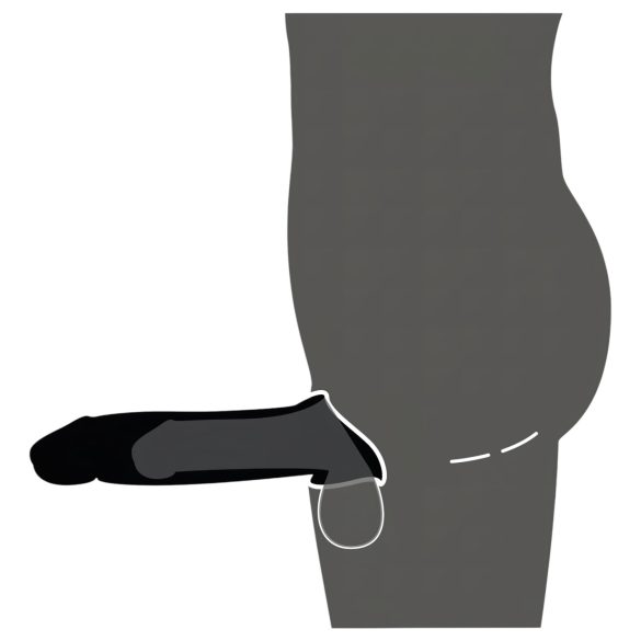 Rebel - guaina pene vibrante ricaricabile con telecomando - nero