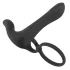 Black Velvets - vibratore coppia ricaricabile e anello fallico 2in1 - nero
