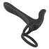 Black Velvets - vibratore coppia ricaricabile e anello fallico 2in1 - nero