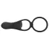 Black Velvets - vibratore coppia ricaricabile e anello fallico 2in1 - nero