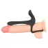 Black Velvets - vibratore coppia ricaricabile e anello fallico 2in1 - nero