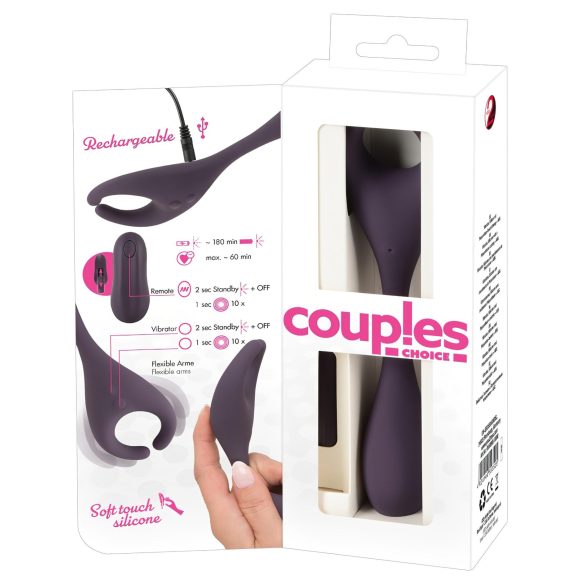 Couples Choice - Vibratore doppio motore ricaricabile wireless - viola