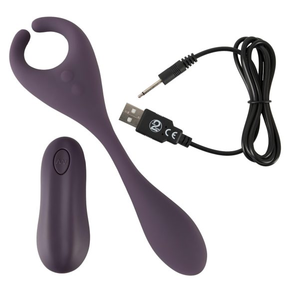 Couples Choice - Vibratore doppio motore ricaricabile wireless - viola