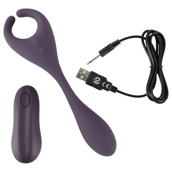 Couples Choice - Vibratore doppio motore ricaricabile wireless - viola