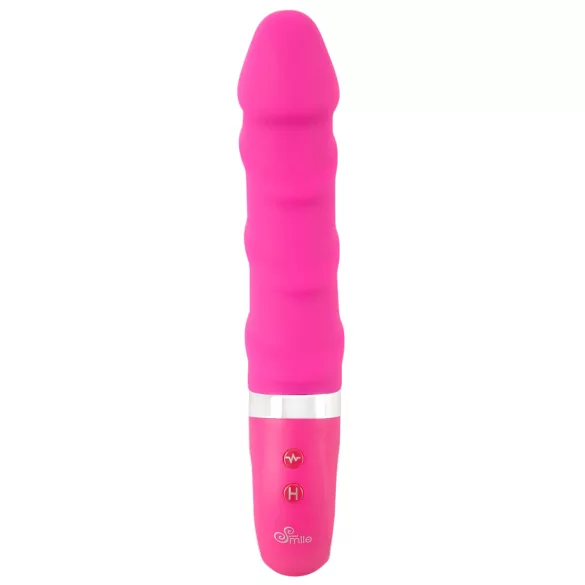 SMILE Soft - vibratore ricaricabile riscaldante - silicone rosa