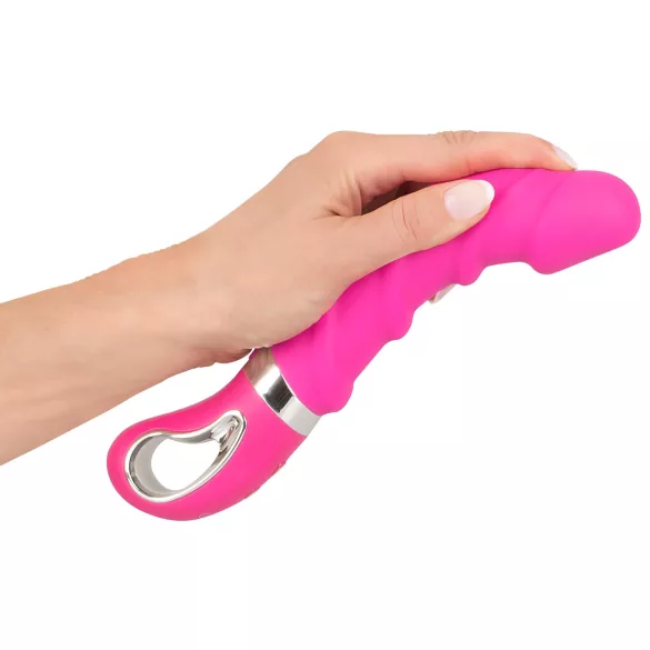 SMILE Soft - vibratore ricaricabile riscaldante - silicone rosa
