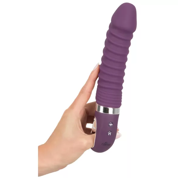 SMILE Soft - vibratore ricaricabile riscaldante - silicone viola