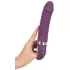 SMILE Soft - vibratore ricaricabile riscaldante - silicone viola