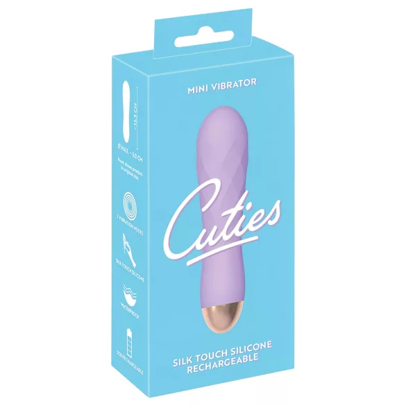 Cuties Mini - vibratore ricaricabile impermeabile con rilievi - silicone lilla