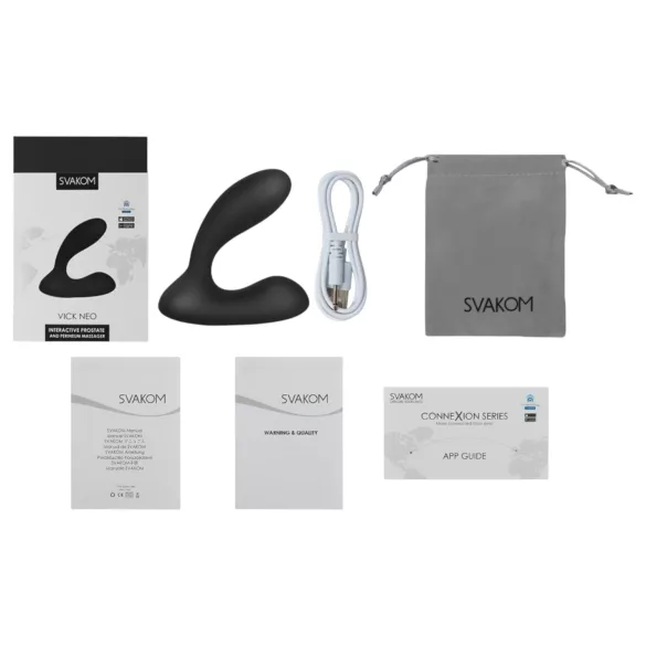 Svakom Vick Neo - vibratore anale ricaricabile VR - silicone nero