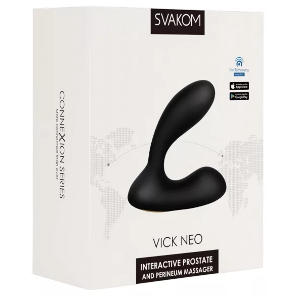 Svakom Vick Neo - vibratore anale ricaricabile VR - silicone nero